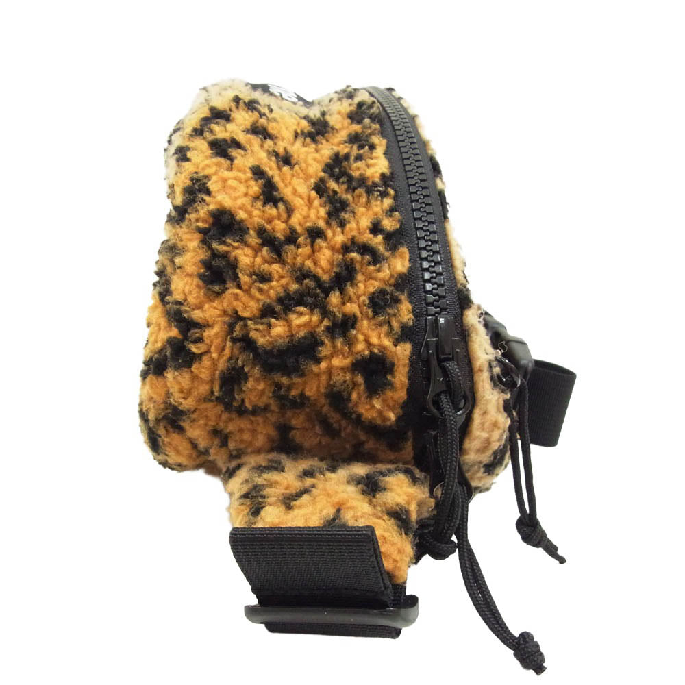 Supreme シュプリーム 17AW Leopard Fleece Waist Bag レオパード フリース ウエスト ショルダーバッグ ブラウン系 ブラック系【中古】
