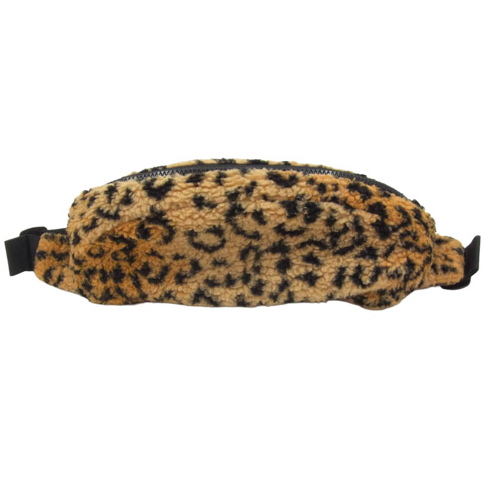 Supreme シュプリーム 17AW Leopard Fleece Waist Bag レオパード フリース ウエスト ショルダーバッグ ブラウン系 ブラック系【中古】