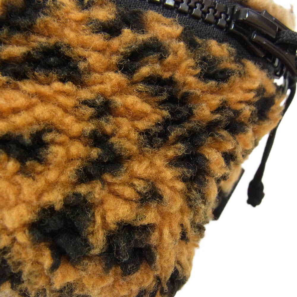 Supreme シュプリーム 17AW Leopard Fleece Waist Bag レオパード フリース ウエスト ショルダーバッグ ブラウン系 ブラック系【中古】