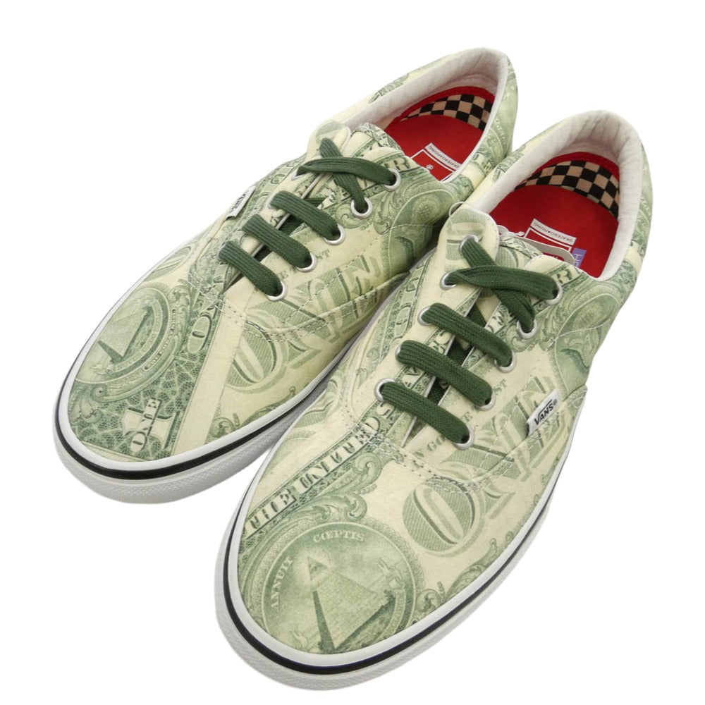 Supreme シュプリーム 23SS VN0A5FC9GRN x Vans ヴァンズ バンズ Dollar Era ダラー エラ スニーカー グリーン系 マルチカラー系 29cm【極上美品】【中古】