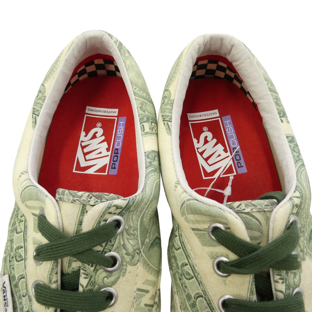 Supreme シュプリーム 23SS VN0A5FC9GRN x Vans ヴァンズ バンズ Dollar Era ダラー エラ スニーカー グリーン系 マルチカラー系 29cm【極上美品】【中古】