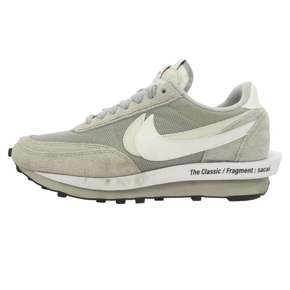 NIKE ナイキ Sacai サカイ FRAGMENT DESIGN フラグメントデザイン DH2684-001 × fragment × sacai LD Waffle Light Smoke Grey ワッフル ライトスモークグレー ローカット スニーカー グレー系 ホワイト系 27.5cm【中古】