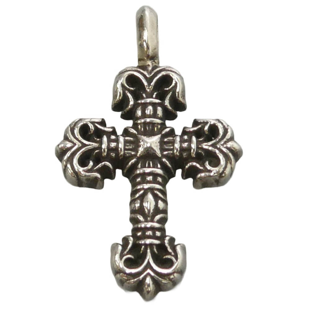 CHROME HEARTS クロムハーツ（原本無） CHARM FILIGREE TINY タイニー フィリグリー クロス チャーム ペンダントトップ シルバー系【中古】