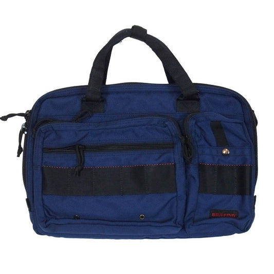 BRIEFING ブリーフィング USA製 A4 LINER 2WAY ブリーフケース ショルダー バッグ ネイビー系【中古】
