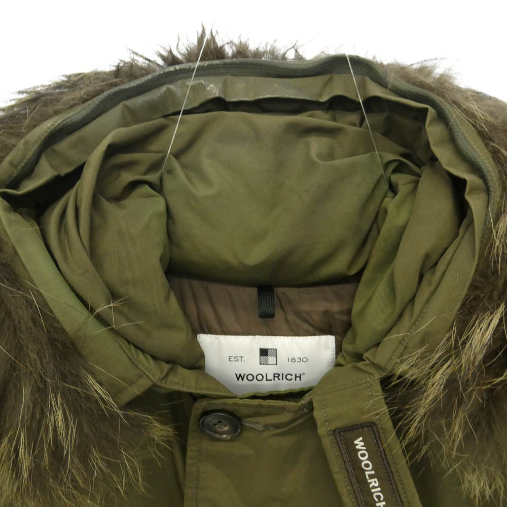 WOOLRICH ウールリッチ EDIFICE エディフィス WOOU0381 × EDIFICE エディフィス ARCTIC PARKA アークティック パーカ ダウン ジャケット カーキ系 XS【中古】