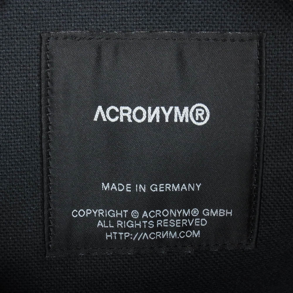 バッグジャック ACRONYM アクロニウム 3A-E1 L x ACRONYM アクロニウム Large Zippered Envelope クラッチバッグ ブラック系【中古】