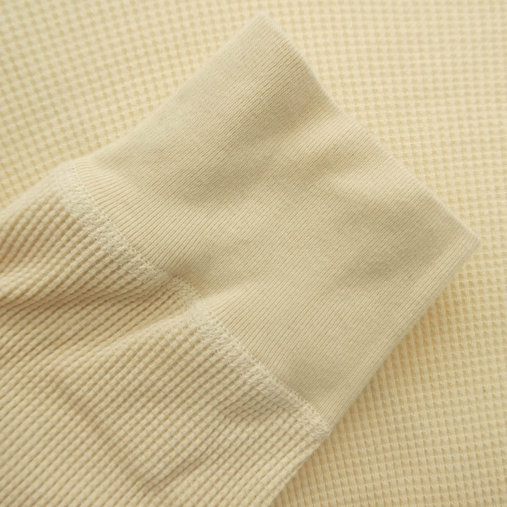 COMOLI コモリ 25AW C03-05018 コットン カシミア ワッフル 長袖 クルー Tシャツ オフホワイト系 2【中古】
