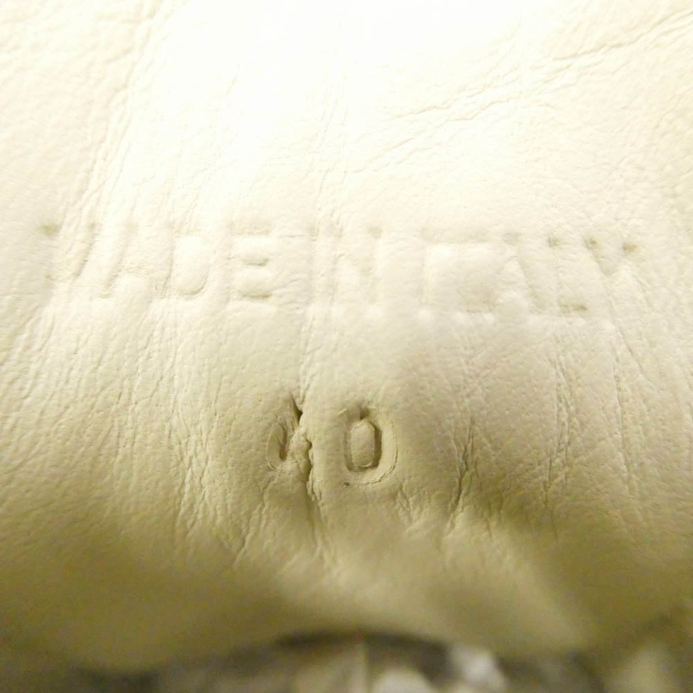 MAISON MARGIELA メゾンマルジェラ S57WS0236 REPLICA LOW TOP レプリカ ジャーマントレーナー レザー ローカットスニーカー ホワイト系 グレー系 40【中古】