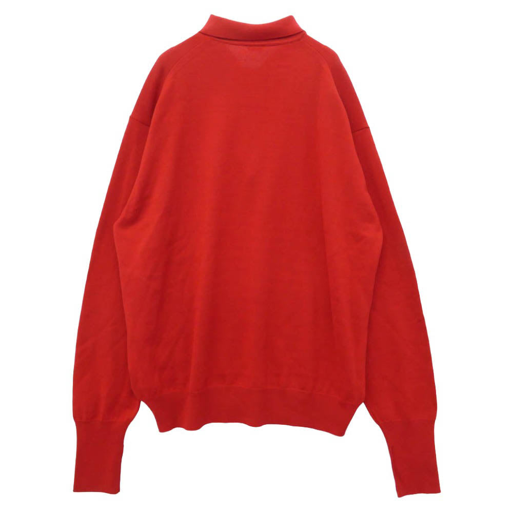 A.PRESSE アプレッセ 26AW 26AAP-03-04 Wool Knit L/S Polo Shirts ウール ニット ロングスリーブ ポロ シャツ レッド系 2【新古品】【未使用】【中古】