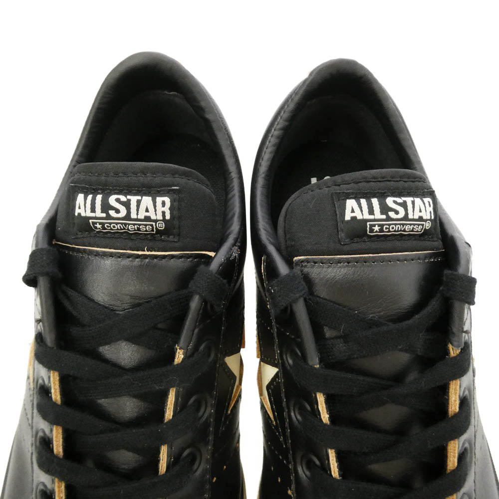 CONVERSE コンバース schott ショット 1AD062 x Schott ショット ONE STAR Z ワンスター センタージップ レザー スニーカー ブラック系 27.5cm【中古】