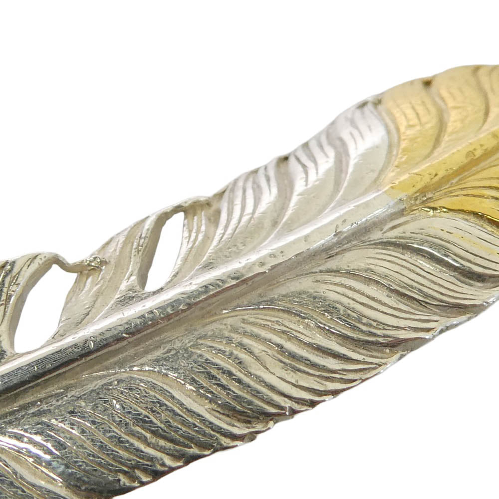 ARIZONA FREEDOM アリゾナフリーダム 先金 フェザー ペンダント ネックレストップ 70mm シルバー系 ゴールド系【中古】