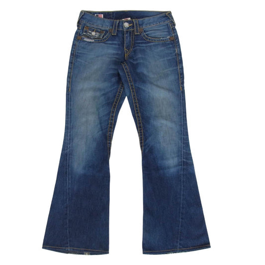 TRUE RELIGION トゥルーレリジョン 24-803FBTDL ジップフライ フレア デニムパンツ ジーンズ インディゴブルー系 30【中古】
