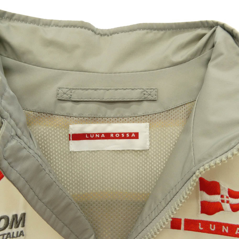 PRADA プラダ Luna Rossa Racing Jacket ルナロッサ レーシング ジャケット グレー系 レッド系 アイボリー系 48【中古】