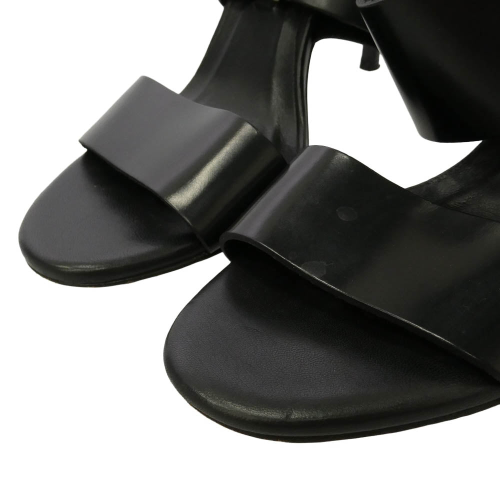 ACNE STUDIOS アクネストゥディオズ レザー ベルト ヒール サンダル ブラック系 38【中古】
