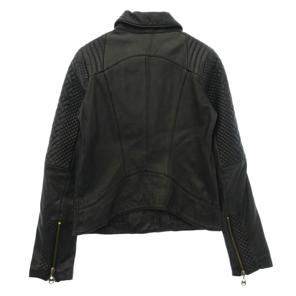 ドマ 5022 ラムレザー ライダース レザージャケット ブラック系 S【中古】