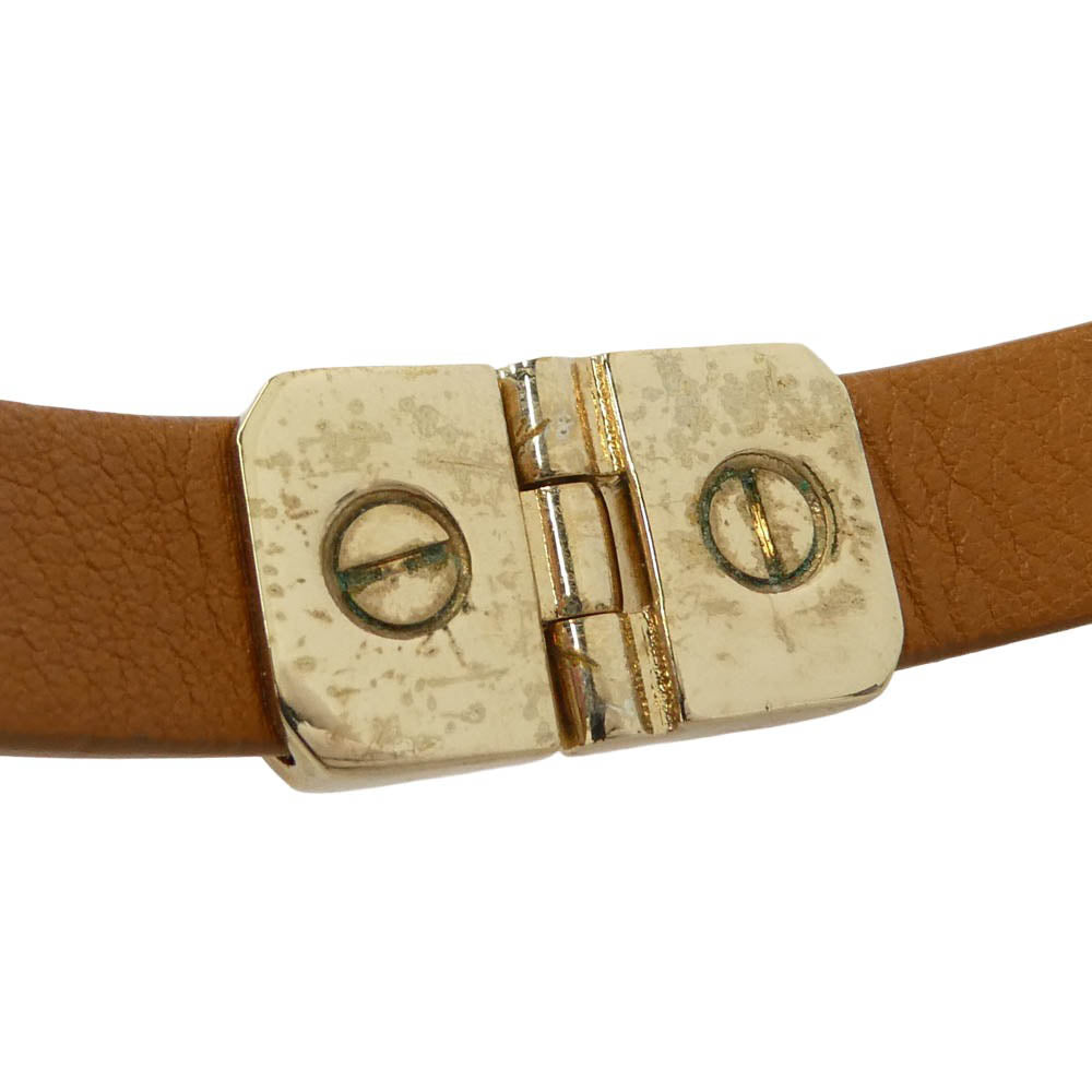 VALENTINO ヴァレンティノ スタッズ レザー ブレスレット ブラウン系【中古】