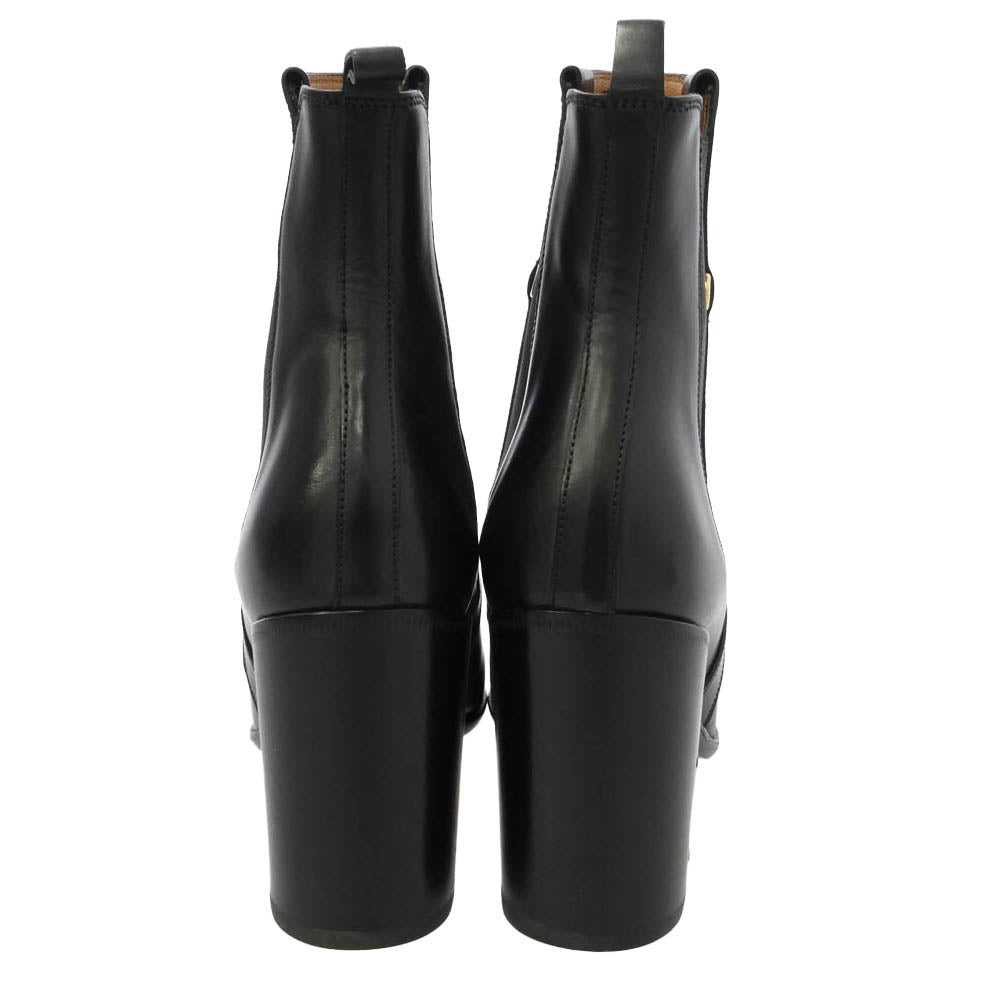 SARTORE サルトル SR2422 レザー サイドゴア ヒールブーツ ブラック系 37【中古】