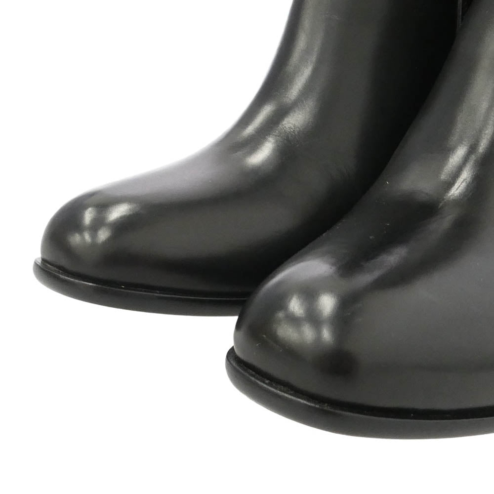 SARTORE サルトル SR2422 レザー サイドゴア ヒールブーツ ブラック系 37【中古】