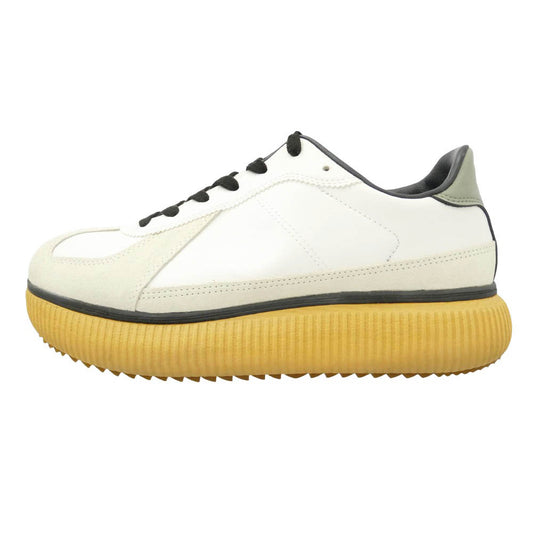ONITSUKA TIGER オニツカタイガー F450922 DELECITY デレシティ ローカット スニーカー ホワイト系 ライトブラウン系 26.5cm【中古】