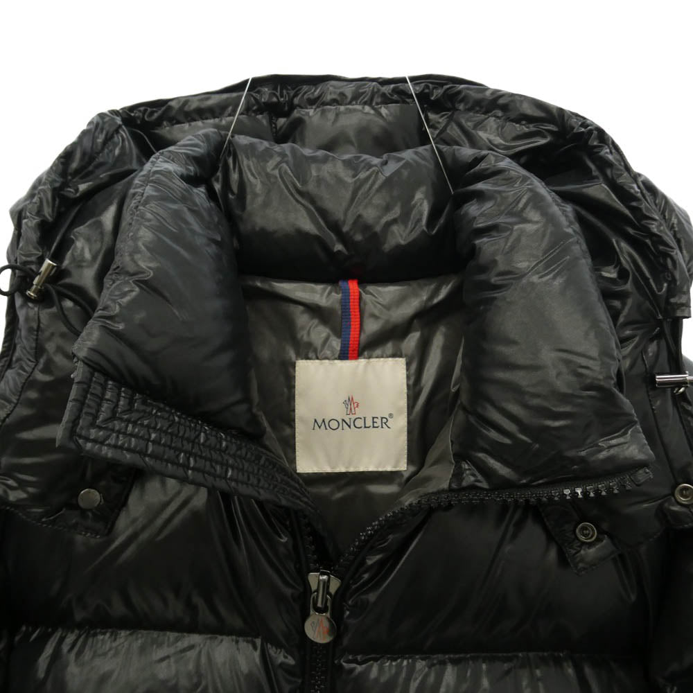 MONCLER モンクレール 16AW B20914036605 MAYA GIUBBOTTO マヤ ジップアップ フーデッド ナイロン ダウンジャケット フード着脱可能 3 ブラック系 2【中古】