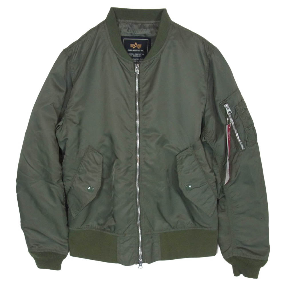 ALPHA アルファ URBAN RESEARCH アーバンリサーチ TA1007-8203 × URBAN RESEARCH アーバンリサーチ MA-1 綿抜き ナイロン ミリタリー ジャケット カーキ系 S【中古】