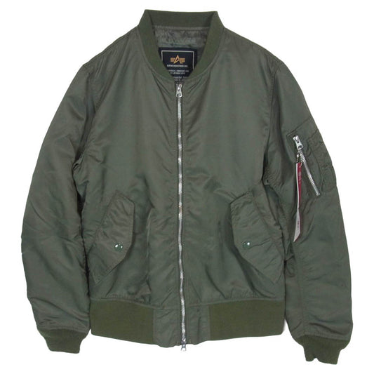 ALPHA アルファ URBAN RESEARCH アーバンリサーチ TA1007-8203 × URBAN RESEARCH アーバンリサーチ MA-1 綿抜き ナイロン ミリタリー ジャケット カーキ系 S【中古】