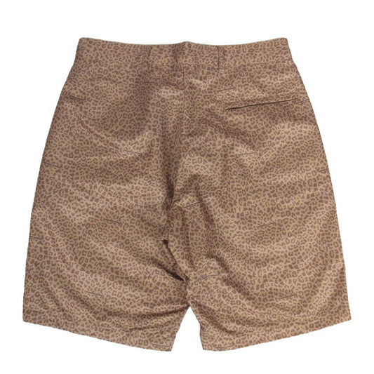 Engineered Garments エンジニアードガーメンツ Sunset Short POLY FIBER LEOPARD PRINT レオパード柄 ショート パンツ ライトブラウン系 S【中古】