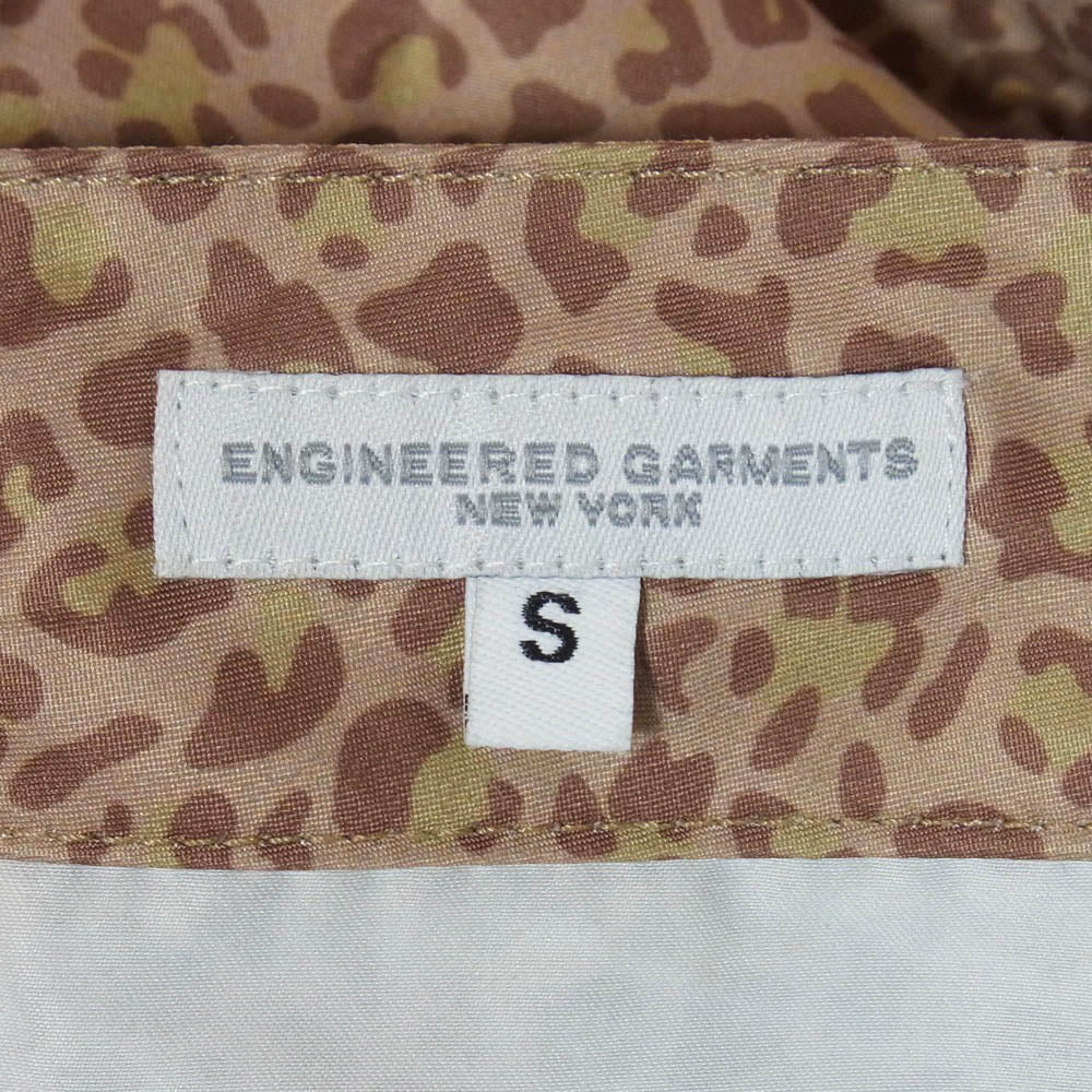 Engineered Garments エンジニアードガーメンツ Sunset Short POLY FIBER LEOPARD PRINT レオパード柄 ショート パンツ ライトブラウン系 S【中古】
