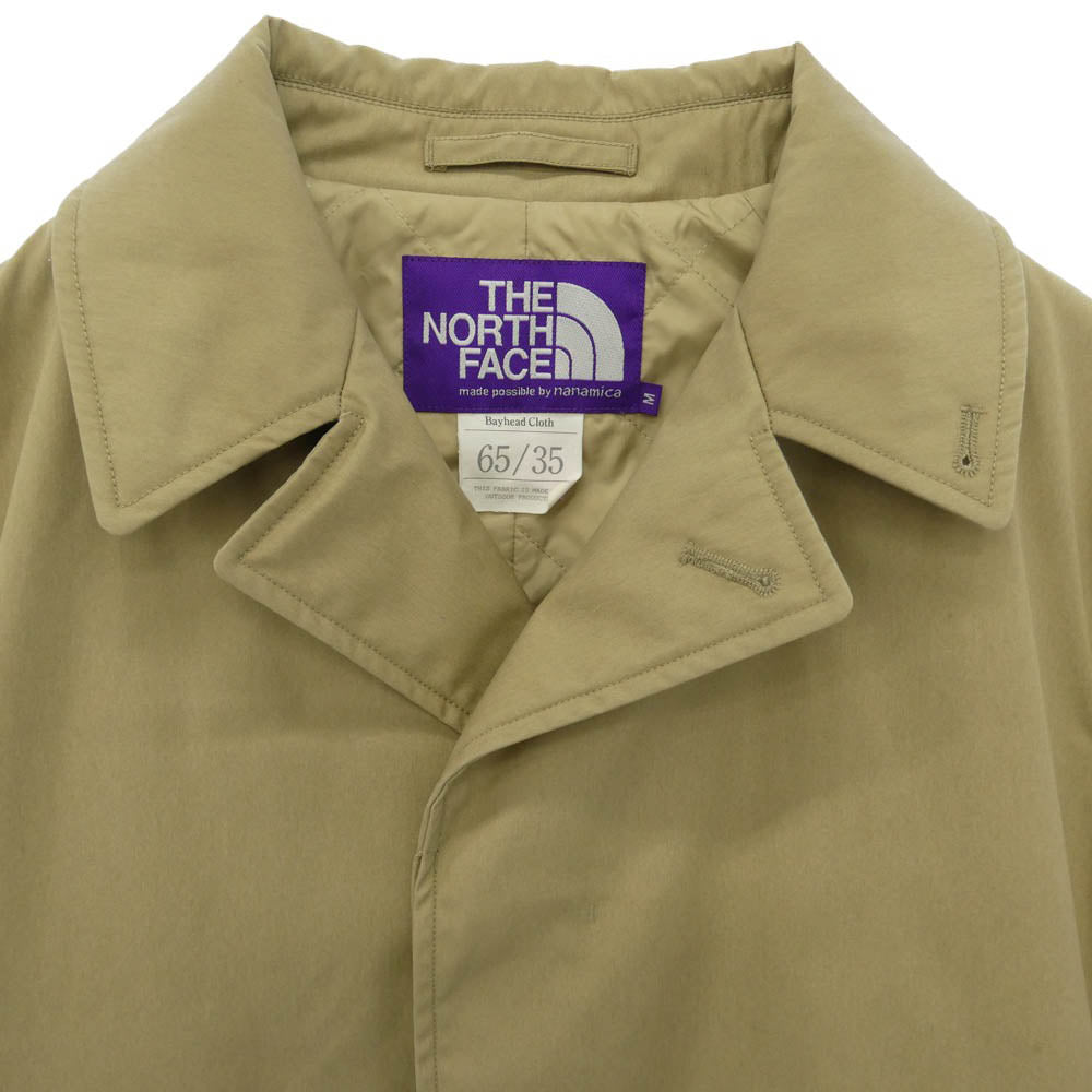 THE NORTH FACE ノースフェイス BEAMS ビームス 21AW NY2164N PURPLE LABEL パープルレーベル × BEAMS ビームス Soutien Collar Coat 65/35 プリマロフト ステンカラー コート ベージュ系 M【中古】