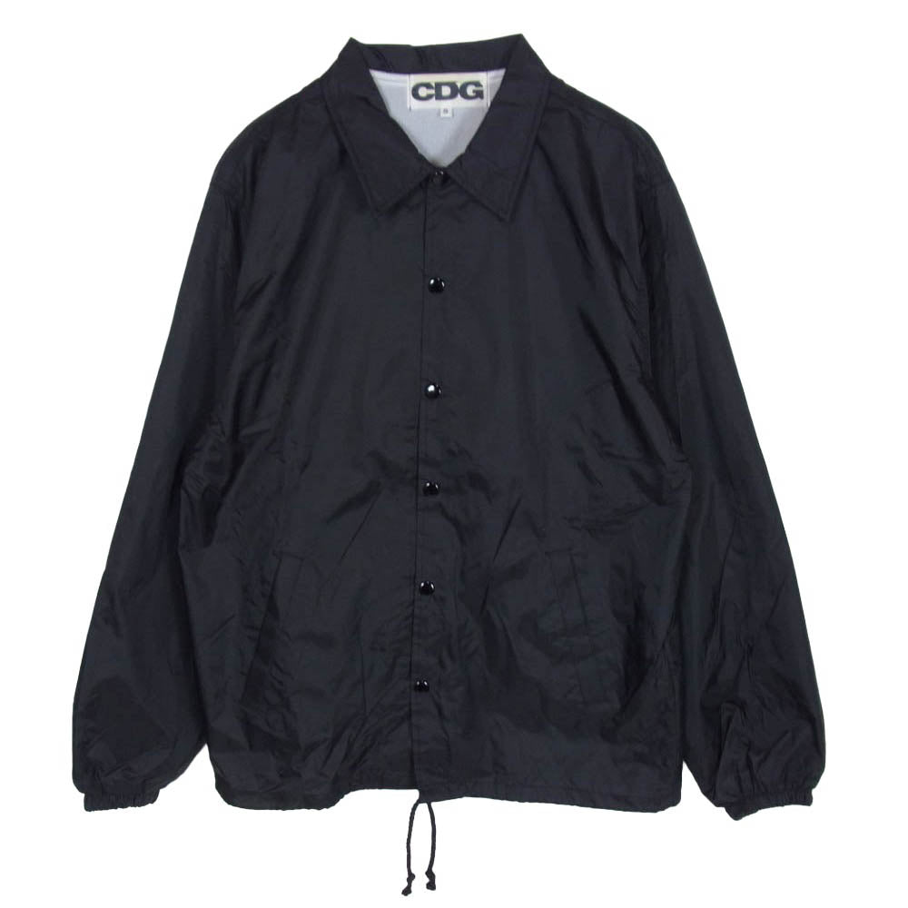 COMME des GARCONS コムデギャルソン AD2018 SZ-J004 CDG ロゴ バックプリント ナイロン コーチジャケット ブラック系 S【中古】