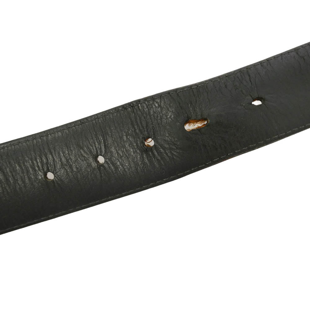 LOUIS VUITTON ルイ・ヴィトン M9821 モノグラム LVイニシャル レザー ベルト ブラウン系 80/32【中古】