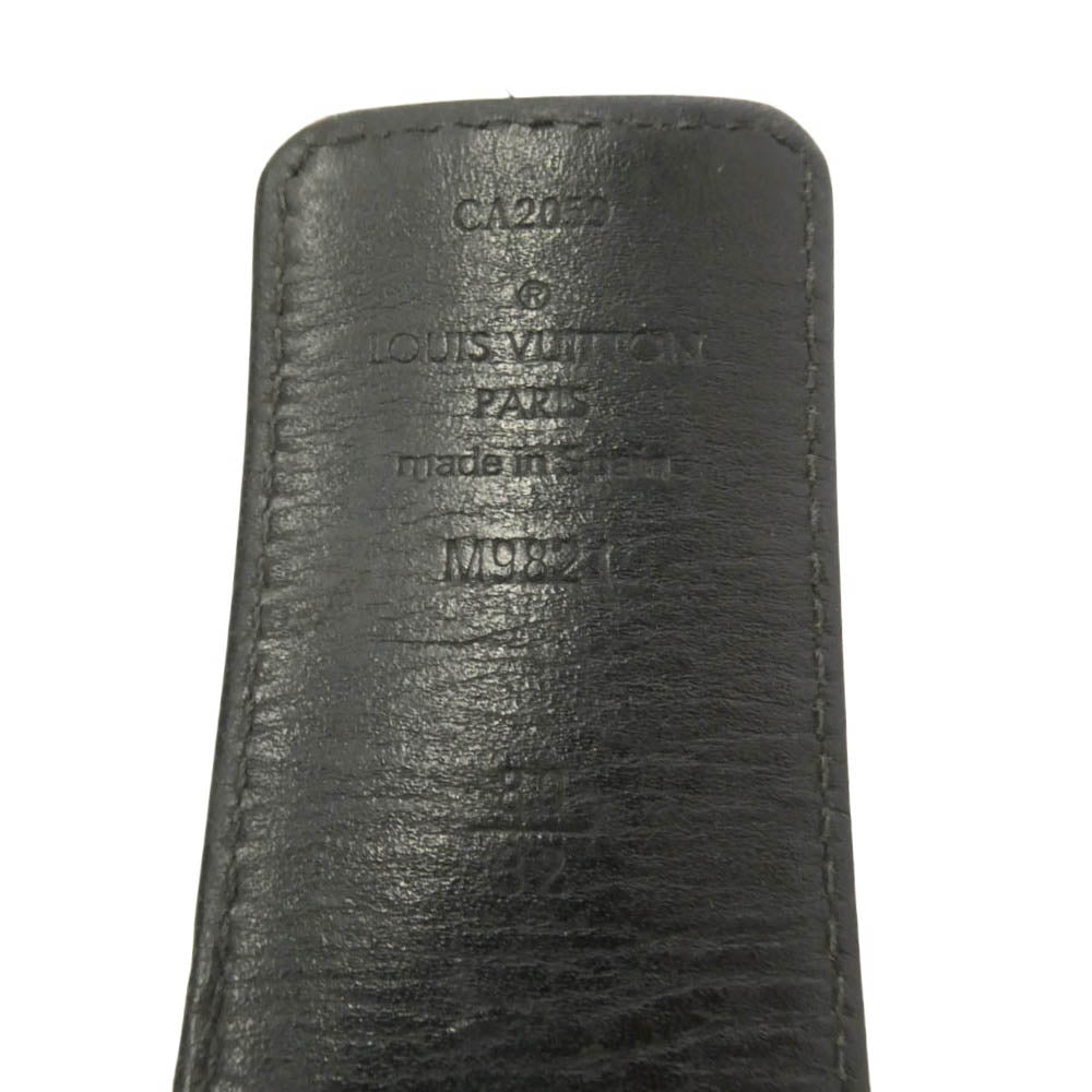 LOUIS VUITTON ルイ・ヴィトン M9821 モノグラム LVイニシャル レザー ベルト ブラウン系 80/32【中古】