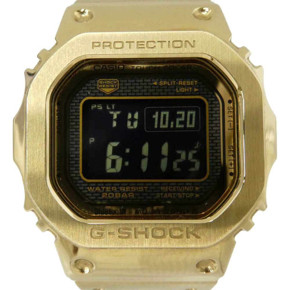 CASIO G-SHOCK カシオ ジーショック GMW-B5000GD-9JF タフソーラー フルメタル 20気圧防水 SS ゴールドカラー Bluetooth メンズ 腕時計 FULL METAL 5000 SERIES ゴールド系【中古】