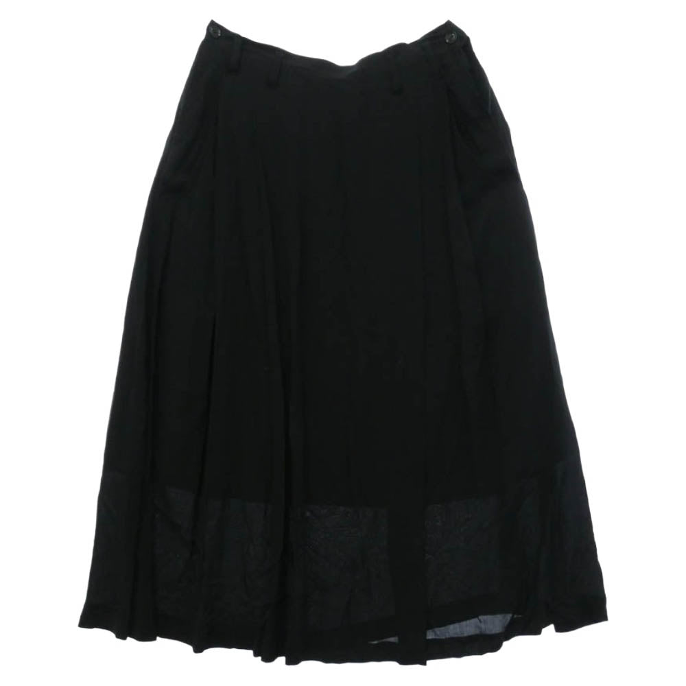 Yohji Yamamoto ヨウジヤマモト 18SS HV-S09-204 BLACK Scandal ブラックスキャンダル PA BS RYスパンローン G 前後 タック パンツ サルエル パンツ ブラック系 2【中古】