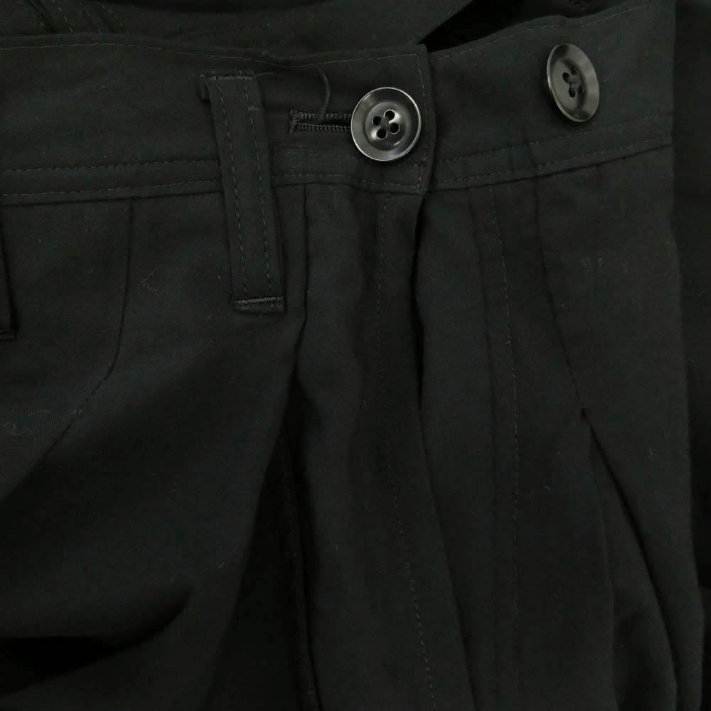 Yohji Yamamoto ヨウジヤマモト 18SS HV-S09-204 BLACK Scandal ブラックスキャンダル PA BS RYスパンローン G 前後 タック パンツ サルエル パンツ ブラック系 2【中古】