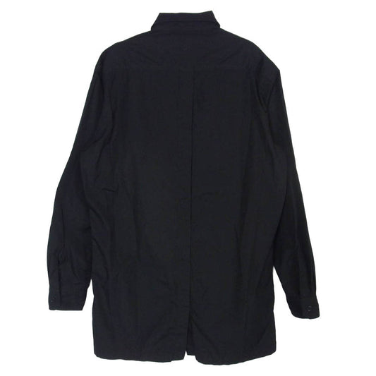 Yohji Yamamoto POUR HOMME ヨウジヤマモトプールオム 18SS HW-B02-001 M 後あき 還縫い ロング 長袖 シャツ ブラック系 2【中古】