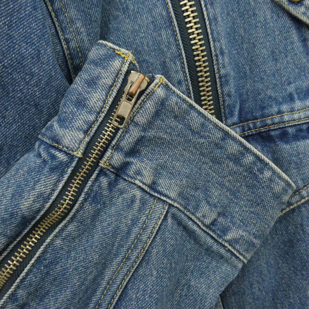 FACETASM ファセッタズム 18SS RB-JK-M09 BIG DENIM RADING JACKET デニム ライディング ライダース ジャケット インディゴブルー系 3【中古】