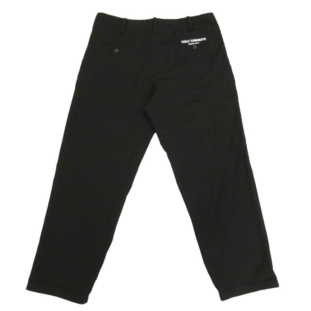 Yohji Yamamoto POUR HOMME ヨウジヤマモトプールオム HW-P28-140 REPLICA 91SS復刻 ウール イージー スラックス パンツ ブラック系 1【中古】