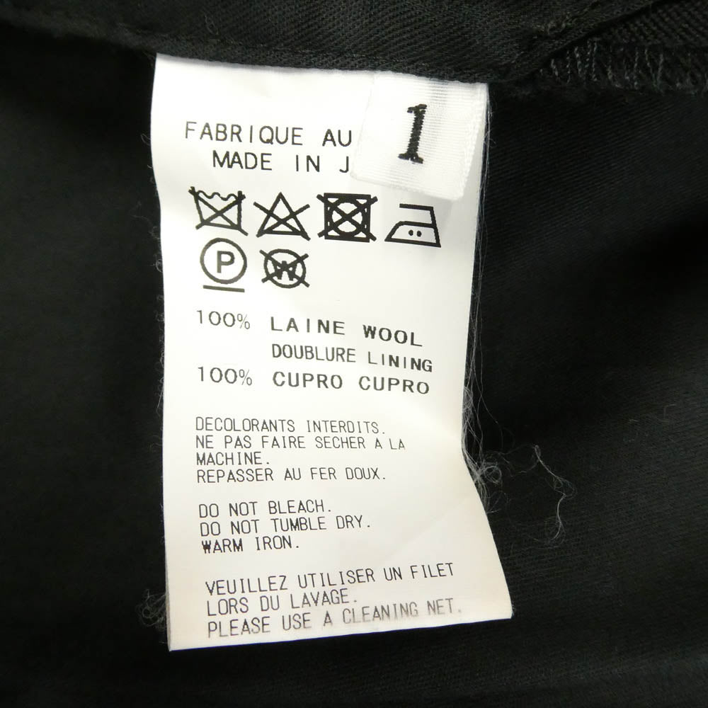 Yohji Yamamoto POUR HOMME ヨウジヤマモトプールオム HW-P28-140 REPLICA 91SS復刻 ウール イージー スラックス パンツ ブラック系 1【中古】