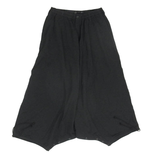 Yohji Yamamoto POUR HOMME ヨウジヤマモトプールオム 18AW HV-S15-100 ウール シワ ギャバジン サルエル ワイド スカート パンツ ブラック系 2【中古】