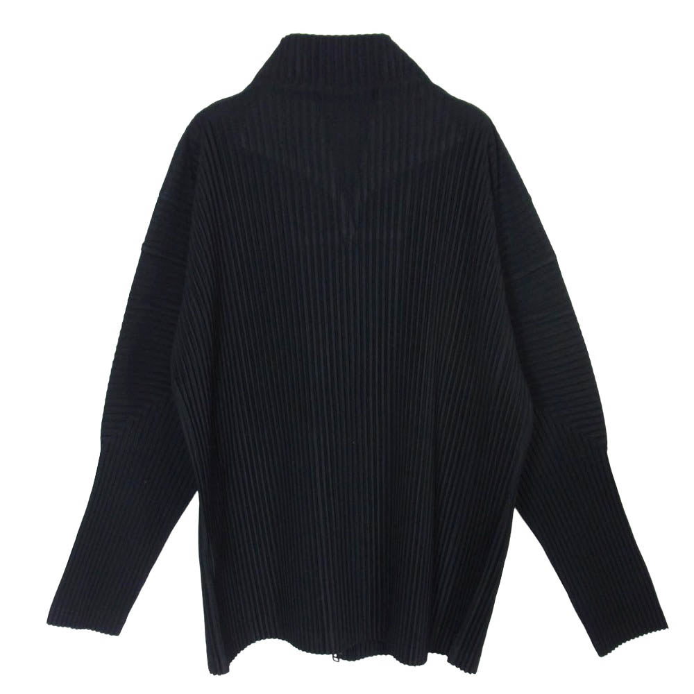 HOMME PLISSE ISSEY MIYAKE オム プリッセ イッセイミヤケ HP55JL140 プリーツ ダブルジップ ジップアップ ブルゾン シャツ ジャケット ブラック系 2【中古】