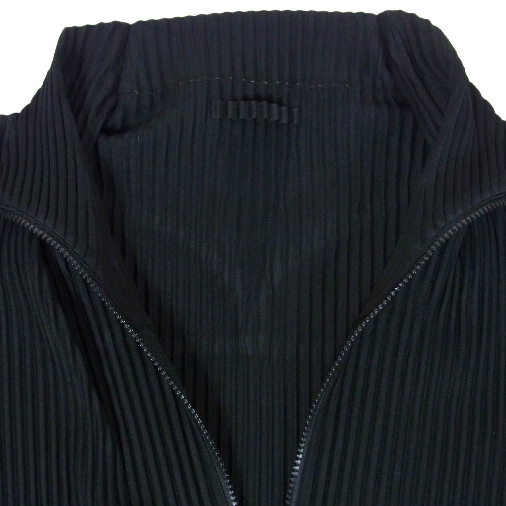 HOMME PLISSE ISSEY MIYAKE オム プリッセ イッセイミヤケ HP55JL140 プリーツ ダブルジップ ジップアップ ブルゾン シャツ ジャケット ブラック系 2【中古】