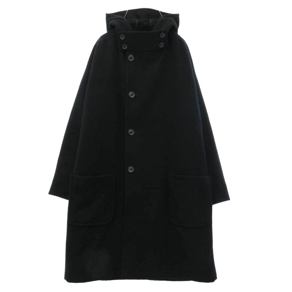 Yohji Yamamoto POUR HOMME ヨウジヤマモトプールオム 19AW HC-C12-108 4B Doble double Hooded Coat ウール ダブル フーデッド コート ブラック系 1【中古】