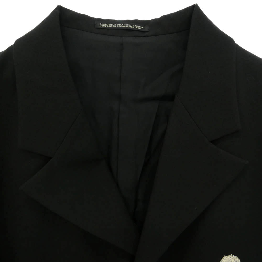 Yohji Yamamoto POUR HOMME ヨウジヤマモトプールオム HR-J71-506 WOMEN EMBROIDERY SERIES 6B 女優 刺繍 テーラード ジャケット ブラック系 2【中古】