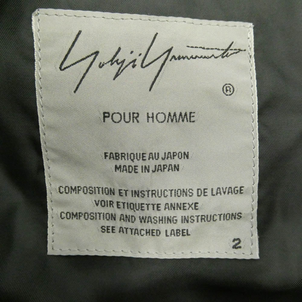 Yohji Yamamoto POUR HOMME ヨウジヤマモトプールオム 18SS HW-J69-106 Skull Rose Zip Tailored Jacket スカル ローズ ウールギャバジン テーラード ジャケット ブラック系 2【中古】