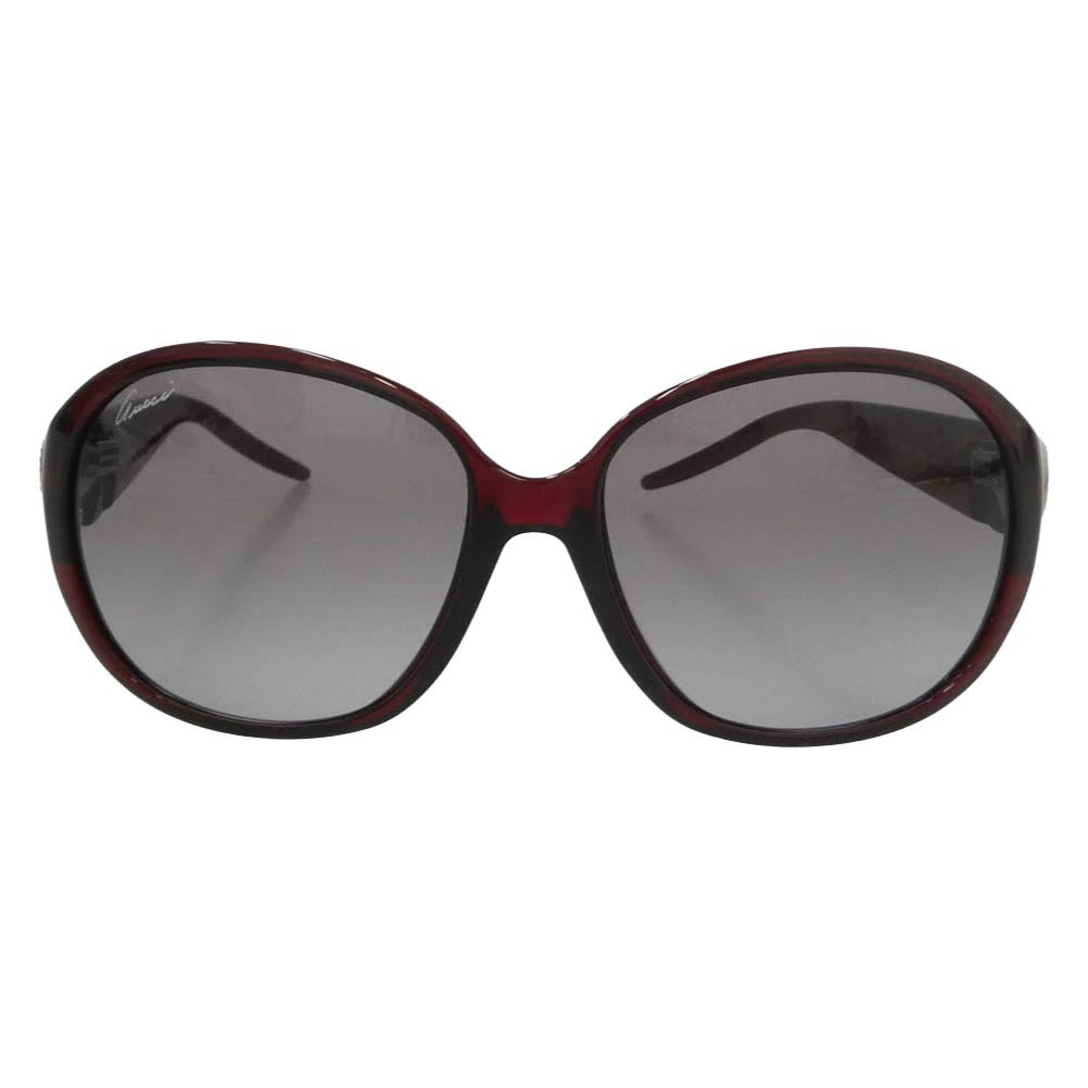 GUCCI グッチ 3530 BJBYE ハート ラインストーン インターロッキング バタフライ サングラス アイウェア ブラウン系 61□16　110【中古】