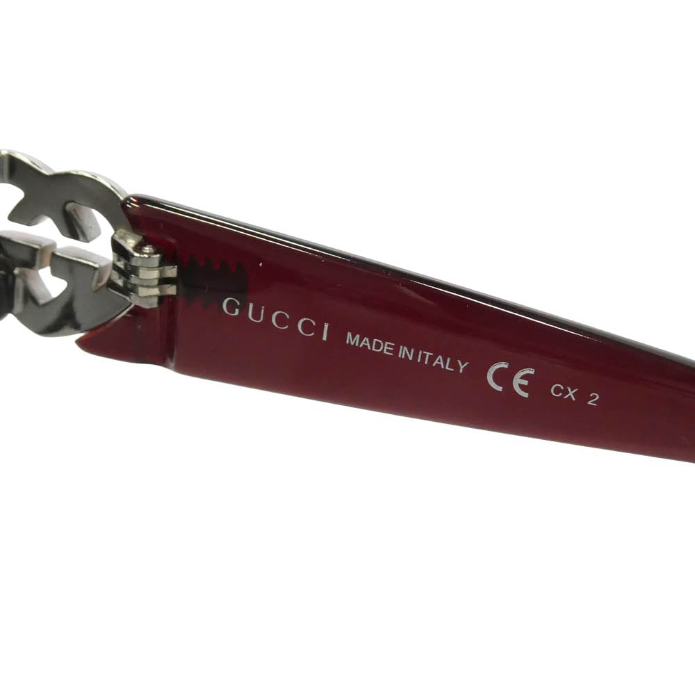 GUCCI グッチ 3530 BJBYE ハート ラインストーン インターロッキング バタフライ サングラス アイウェア ブラウン系 61□16　110【中古】