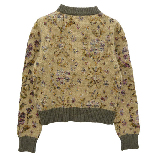 CHANEL シャネル 22AW P73860K10588 ココマーク フローラル カシミア混 ニット セーター マルチカラー系 34【中古】