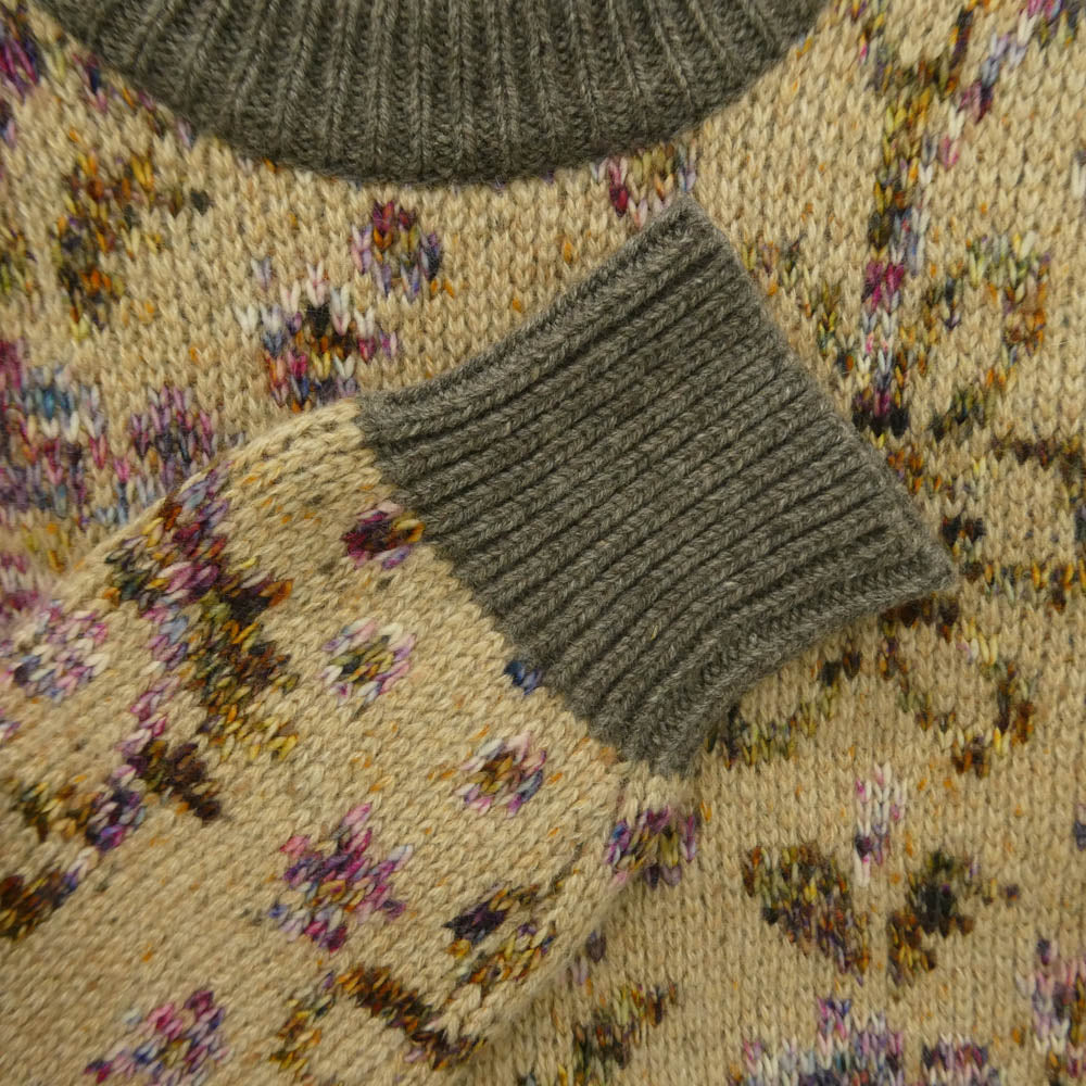 CHANEL シャネル 22AW P73860K10588 ココマーク フローラル カシミア混 ニット セーター マルチカラー系 34【中古】