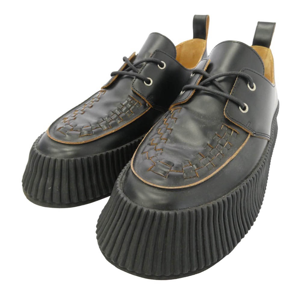JIL SANDER ジルサンダー プラットフォーム レザー シューズ ブラック系 43【中古】